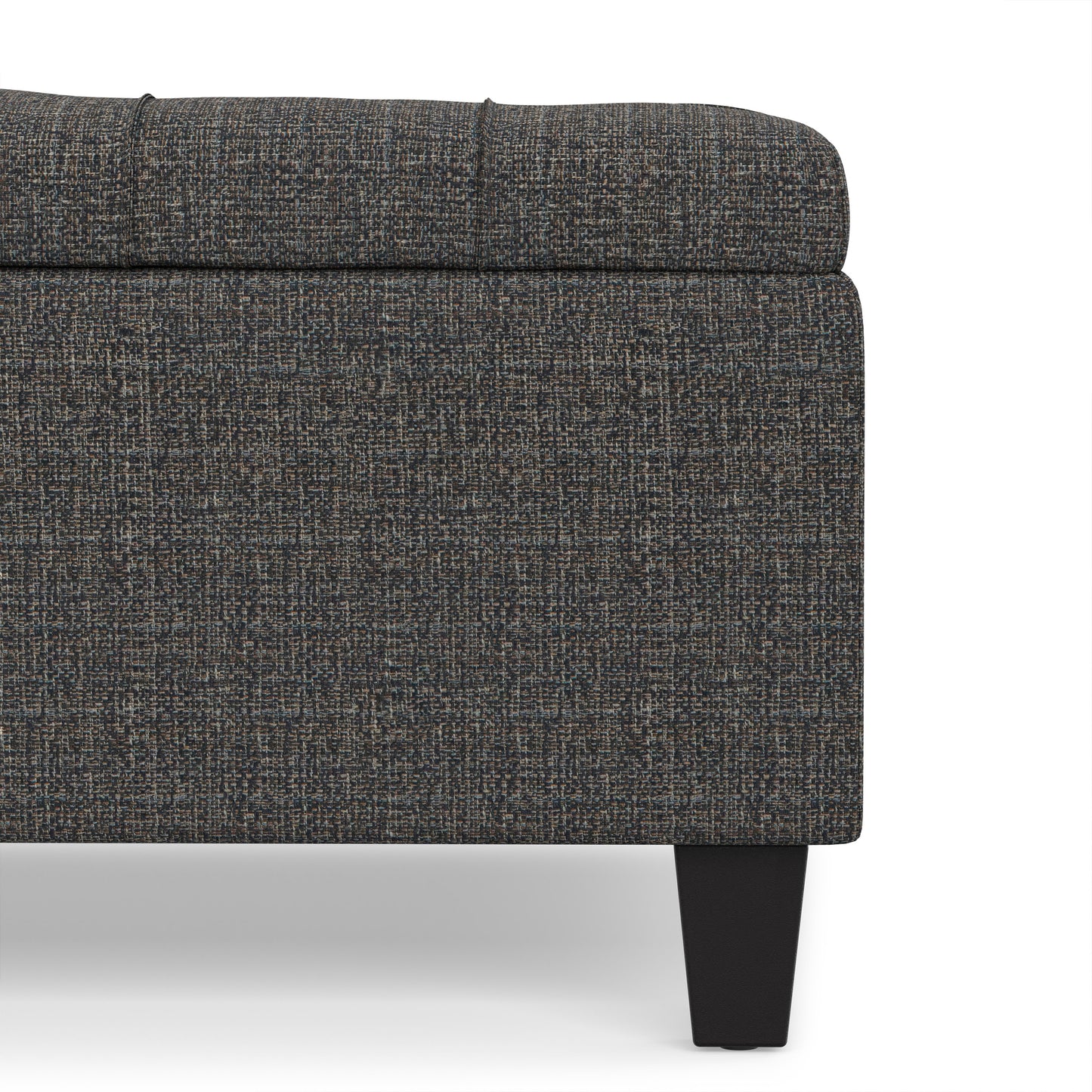 Ebony Tweed Style Fabric | Harrison Coffee Table Ottoman in Tweed