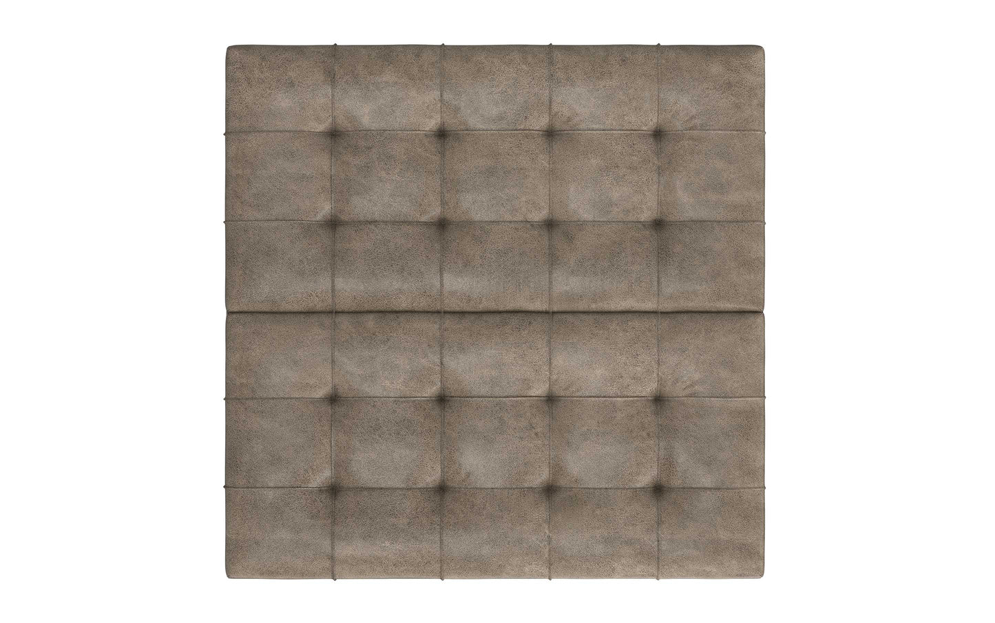 Distressed Smoky Grey Brown Distressed Vegan Leather | Harrison Coffee Table Storage Ottoman