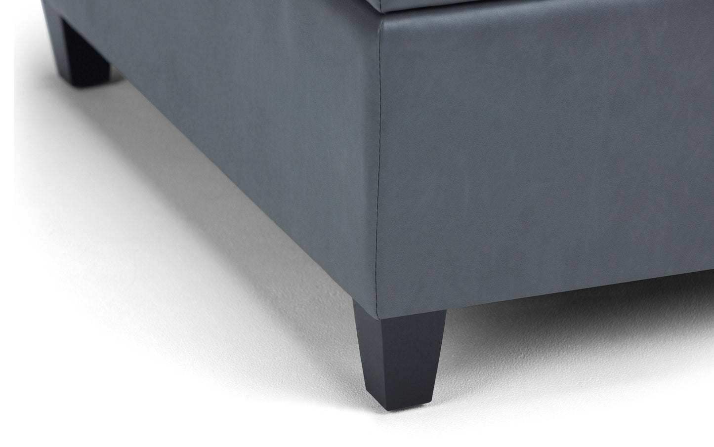 Stone Grey Vegan Leather | Harrison Coffee Table Storage Ottoman