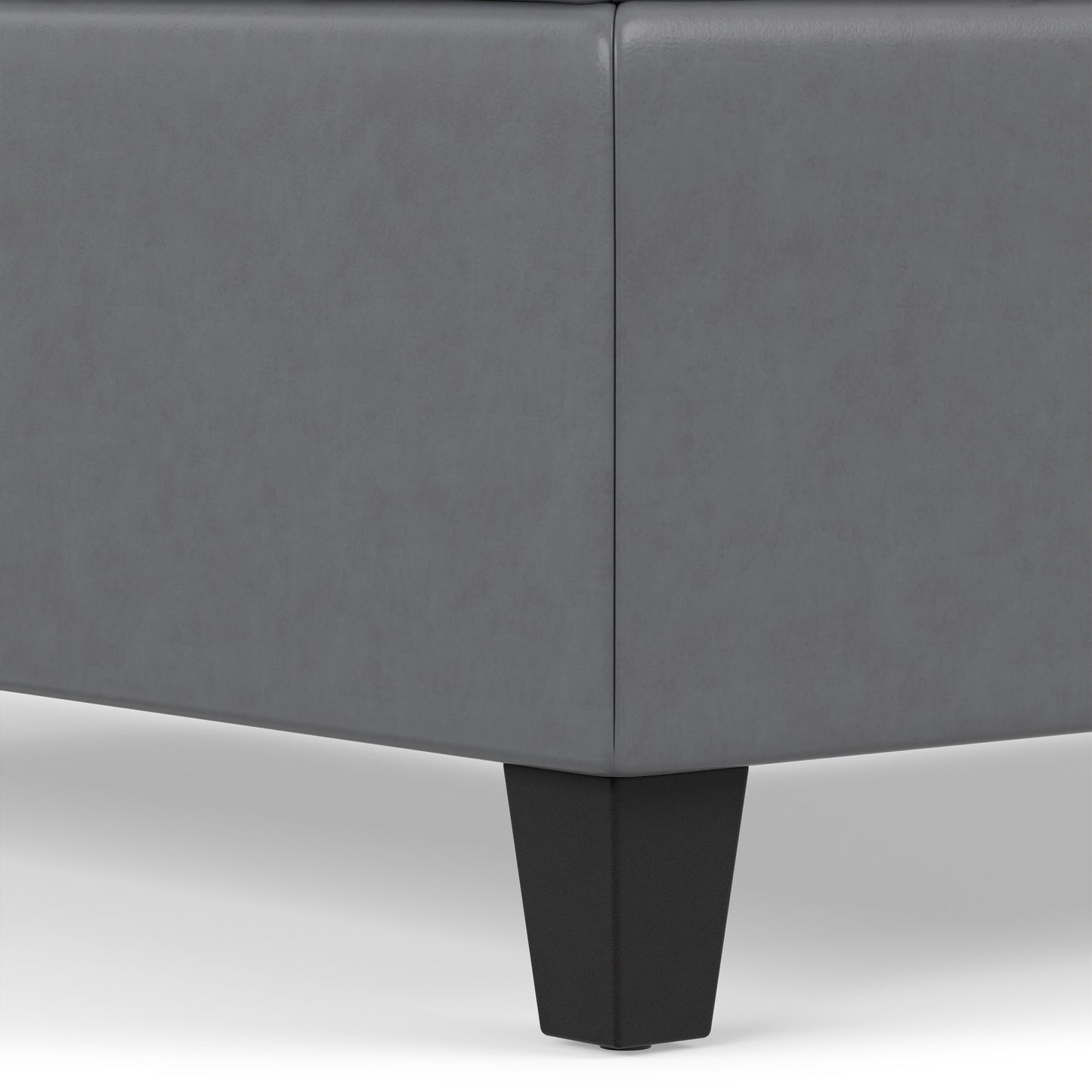 Stone Grey Vegan Leather | Harrison Coffee Table Storage Ottoman