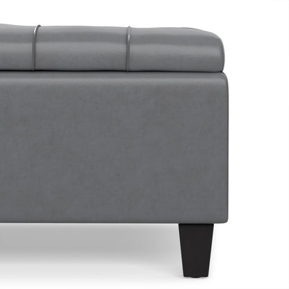 Stone Grey Vegan Leather | Harrison Coffee Table Storage Ottoman