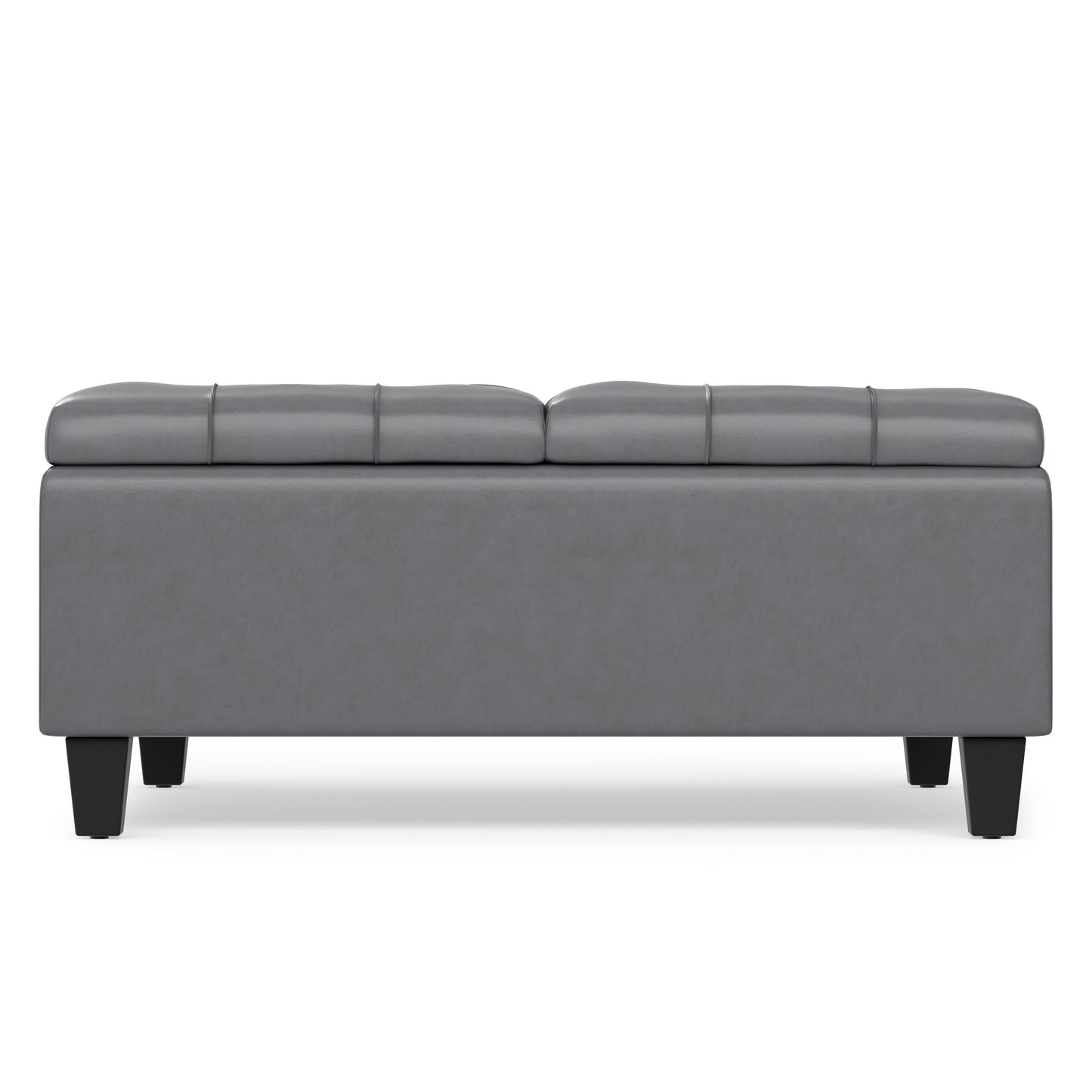 Stone Grey Vegan Leather | Harrison Coffee Table Storage Ottoman