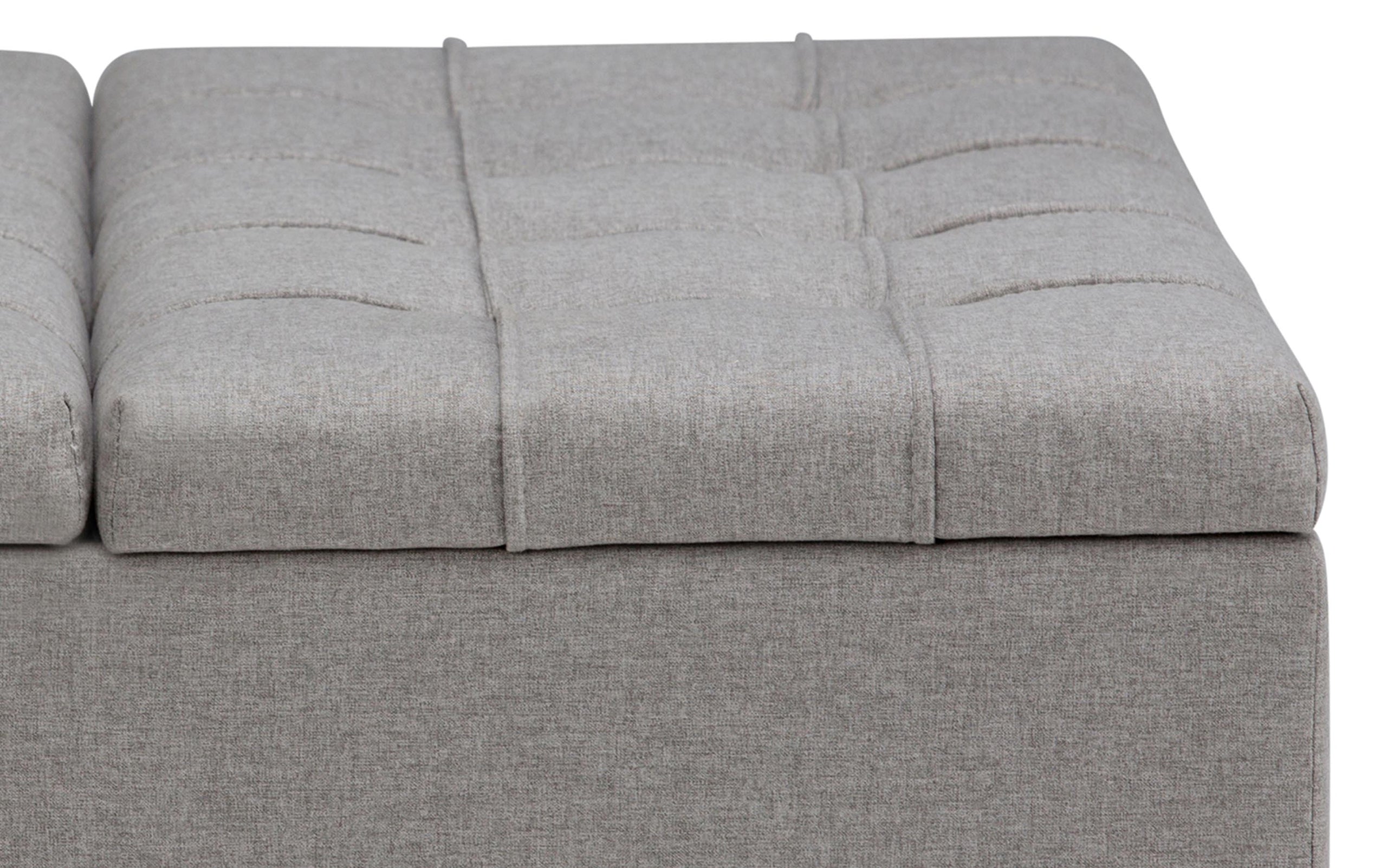 Dove Grey Linen Style Fabric | Harrison Coffee Table Storage Ottoman
