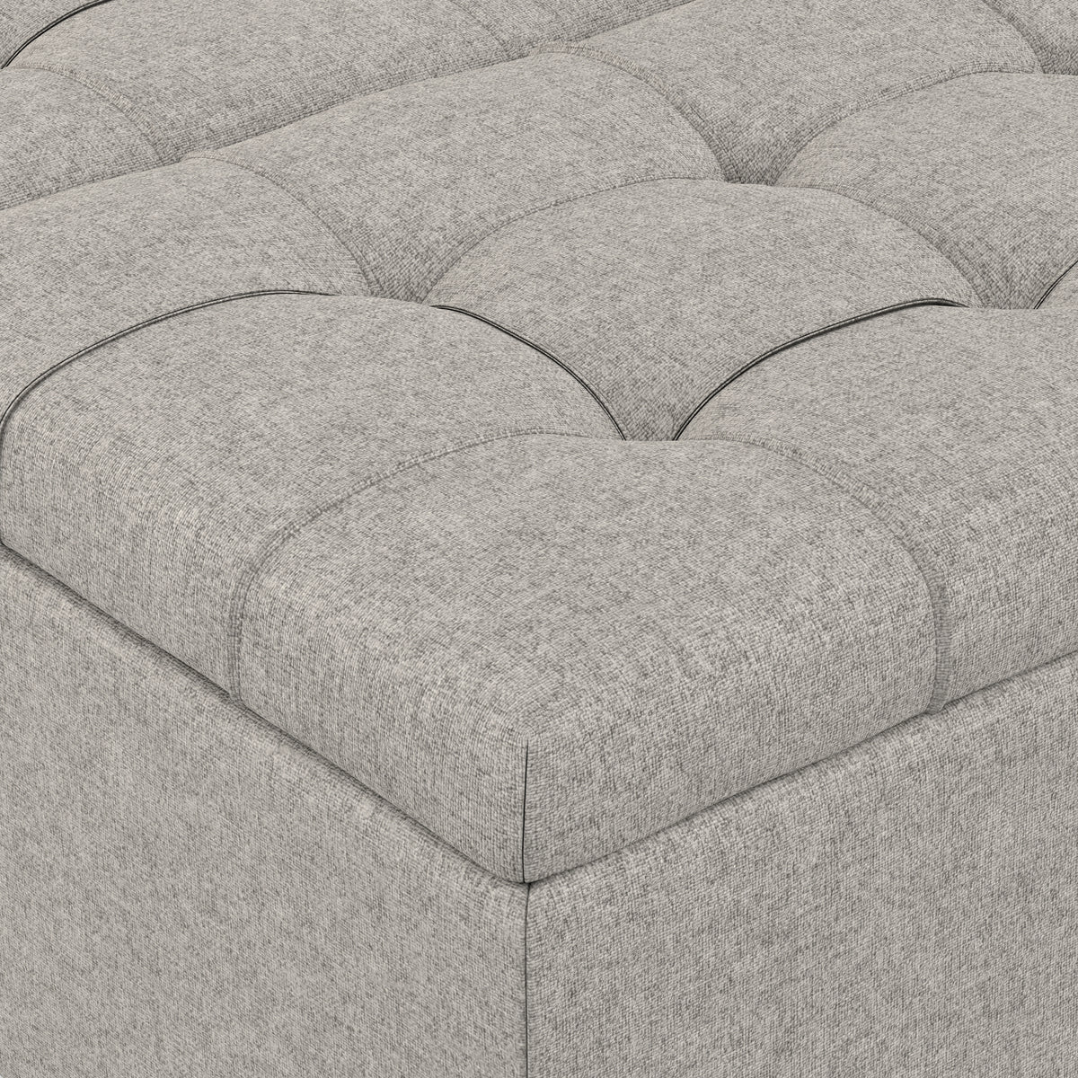 Cloud Grey Linen Style Fabric | Harrison Coffee Table Storage Ottoman