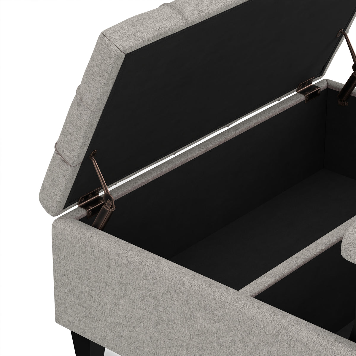 Cloud Grey Linen Style Fabric | Harrison Coffee Table Storage Ottoman