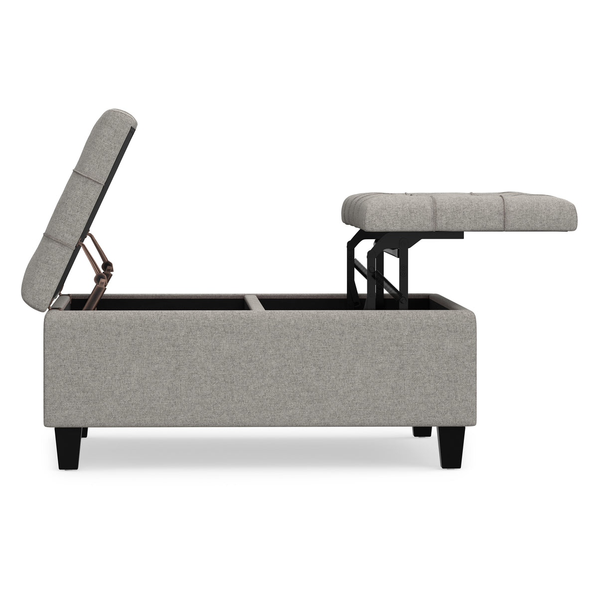 Cloud Grey Linen Style Fabric | Harrison Coffee Table Storage Ottoman