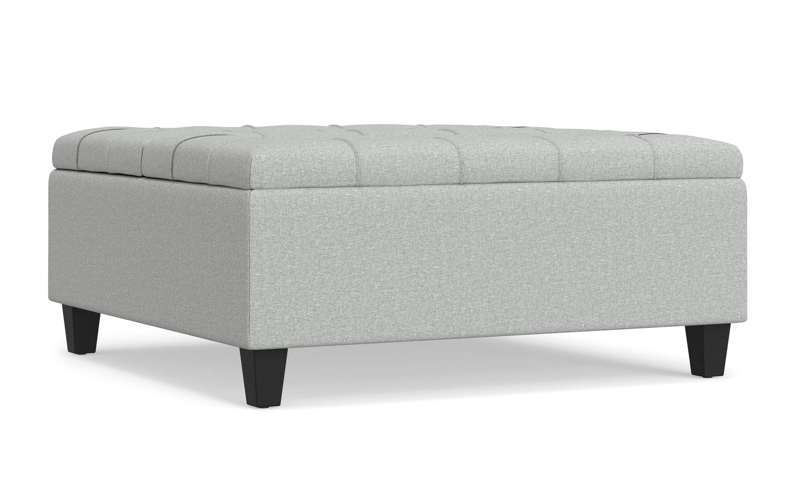 Light Stone Grey Linen Style Fabric | Harrison Coffee Table Storage Ottoman