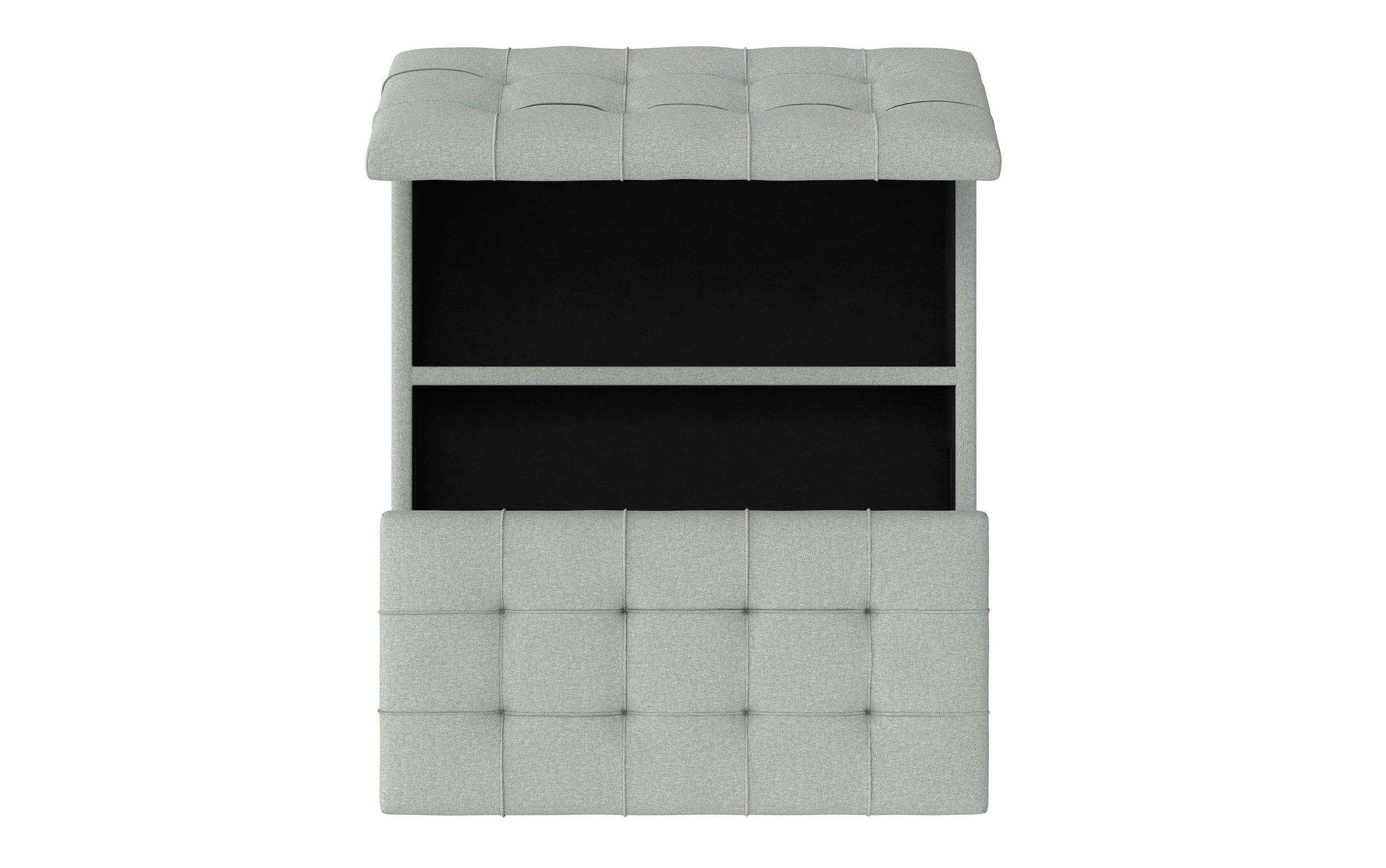 Light Stone Grey Linen Style Fabric | Harrison Coffee Table Storage Ottoman
