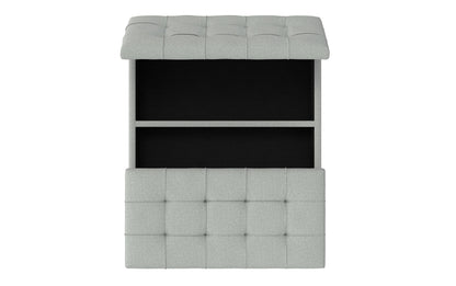 Light Stone Grey Linen Style Fabric | Harrison Coffee Table Storage Ottoman