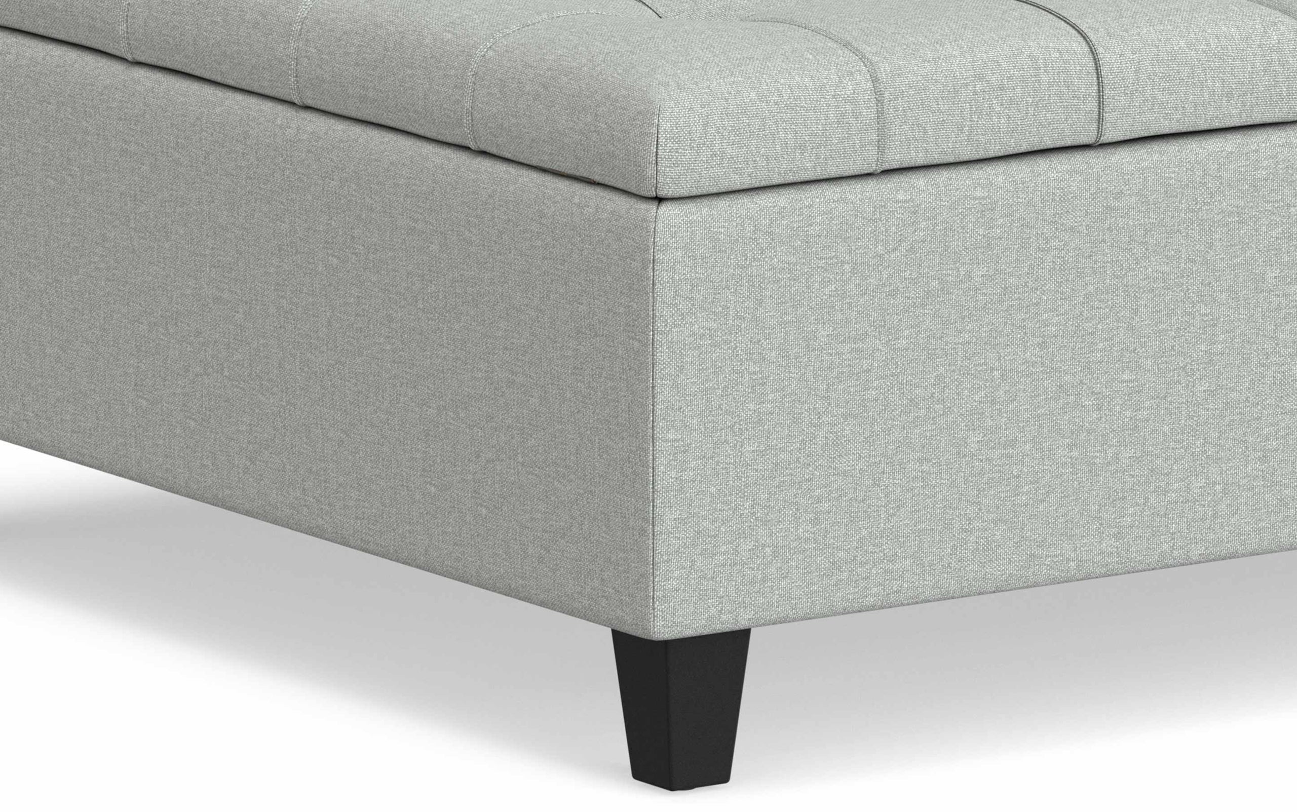 Light Stone Grey Linen Style Fabric | Harrison Coffee Table Storage Ottoman