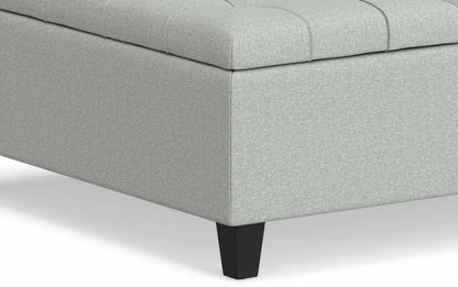 Light Stone Grey Linen Style Fabric | Harrison Coffee Table Storage Ottoman
