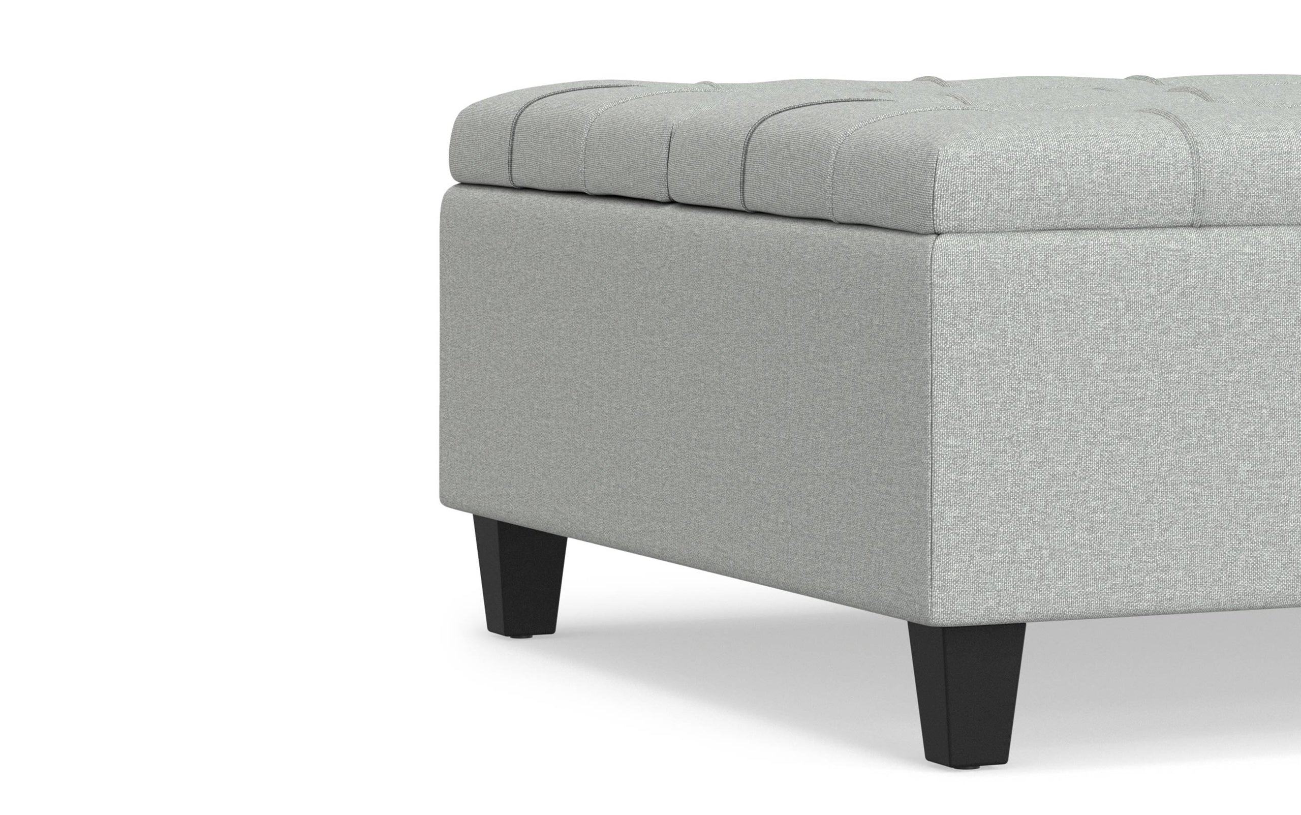 Light Stone Grey Linen Style Fabric | Harrison Coffee Table Storage Ottoman