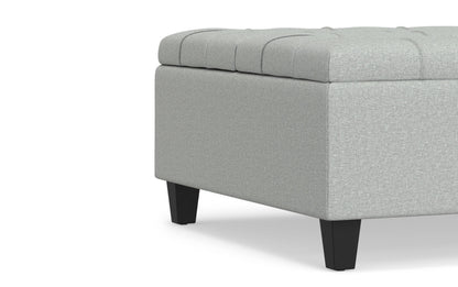 Light Stone Grey Linen Style Fabric | Harrison Coffee Table Storage Ottoman