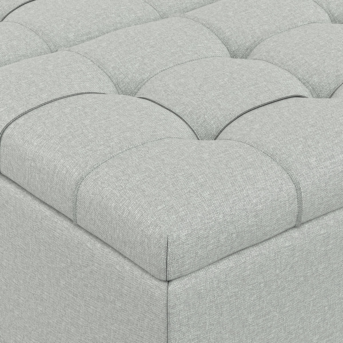 Light Stone Grey Linen Style Fabric | Harrison Coffee Table Storage Ottoman