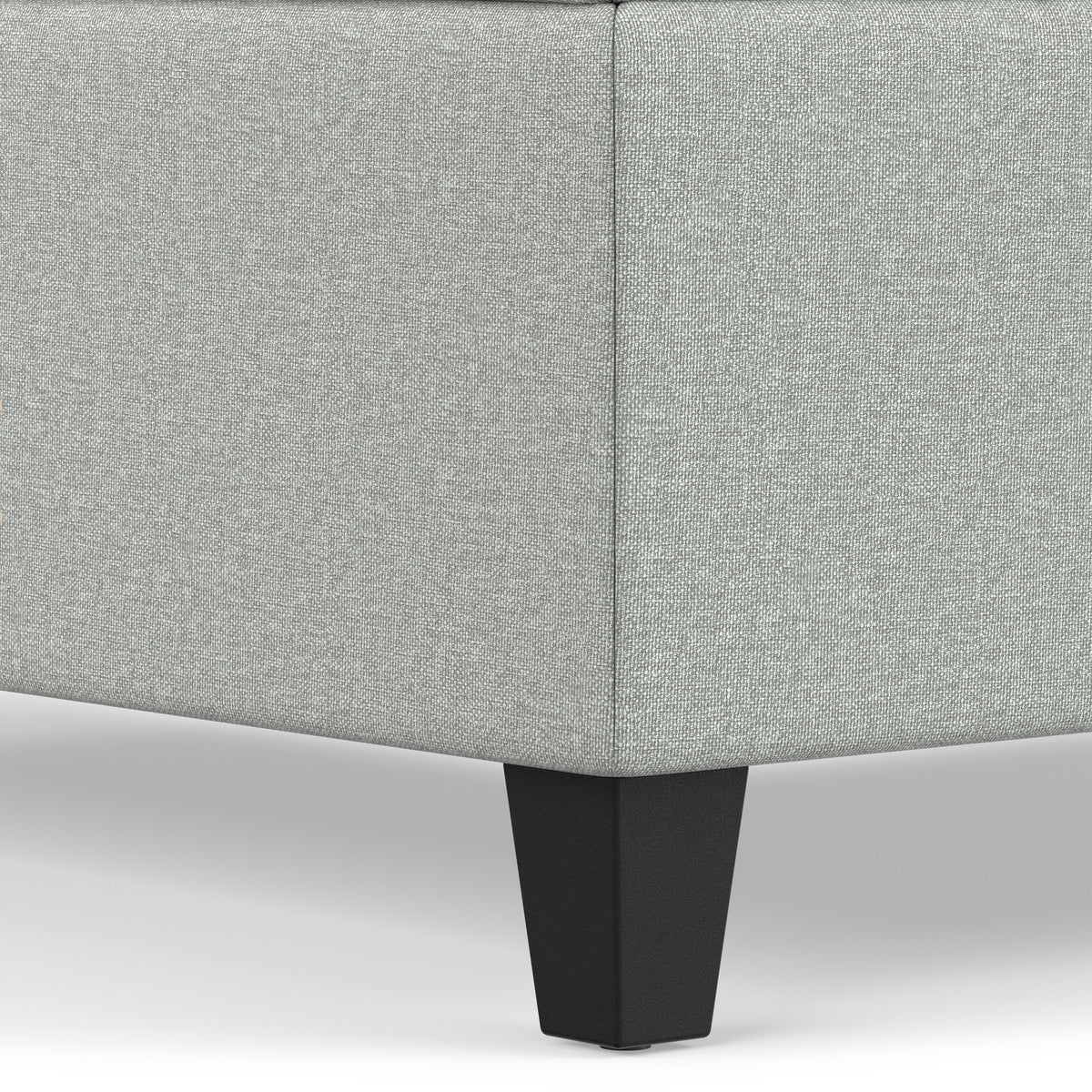 Light Stone Grey Linen Style Fabric | Harrison Coffee Table Storage Ottoman