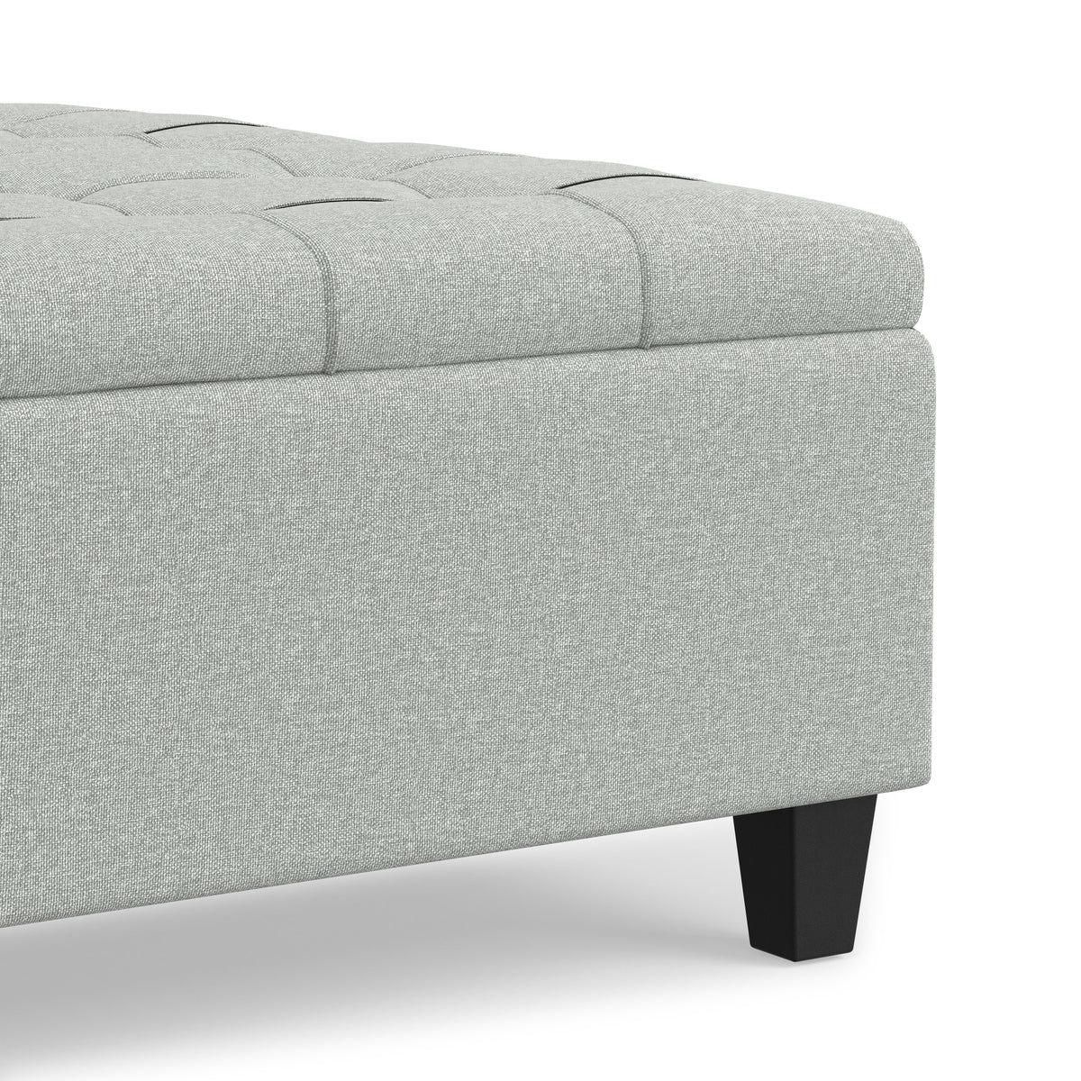 Light Stone Grey Linen Style Fabric | Harrison Coffee Table Storage Ottoman