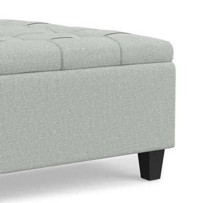 Light Stone Grey Linen Style Fabric | Harrison Coffee Table Storage Ottoman