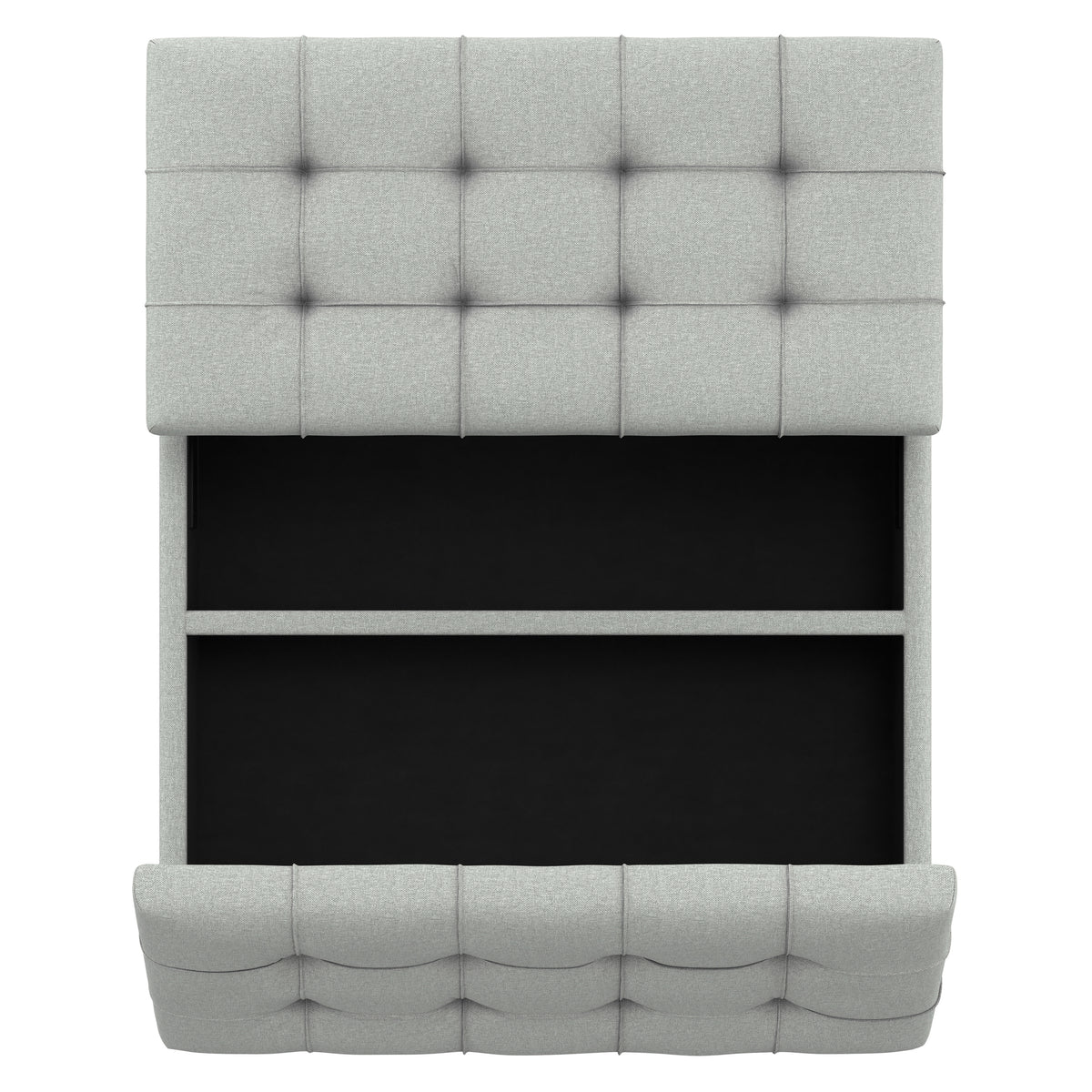 Light Stone Grey Linen Style Fabric | Harrison Coffee Table Storage Ottoman