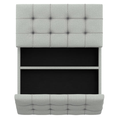 Light Stone Grey Linen Style Fabric | Harrison Coffee Table Storage Ottoman