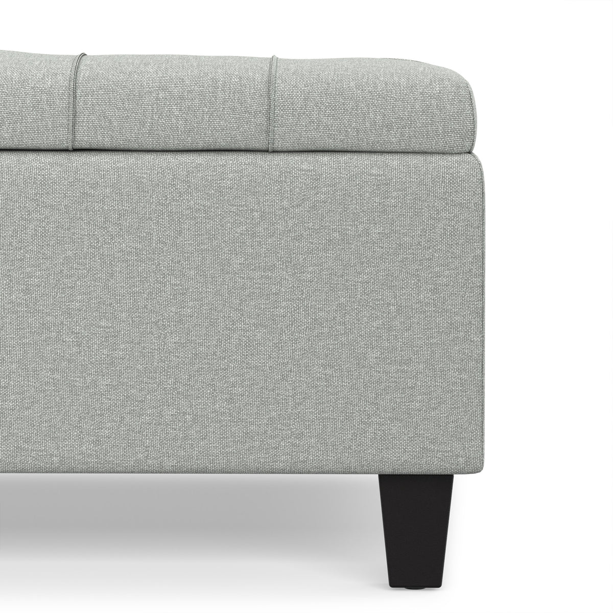 Light Stone Grey Linen Style Fabric | Harrison Coffee Table Storage Ottoman