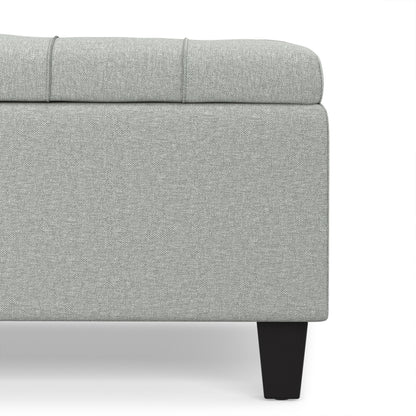 Light Stone Grey Linen Style Fabric | Harrison Coffee Table Storage Ottoman