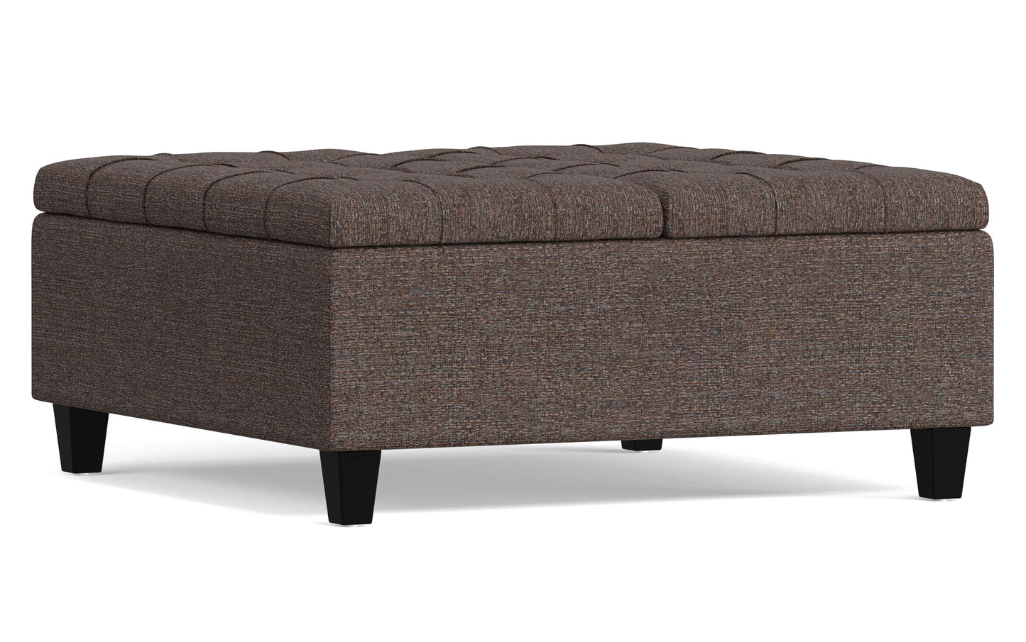 Mink Brown Tweed Style Fabric | Harrison Coffee Table Storage Ottoman