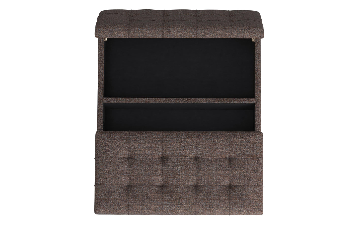 Mink Brown Tweed Style Fabric | Harrison Coffee Table Storage Ottoman