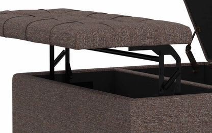 Mink Brown Tweed Style Fabric | Harrison Coffee Table Storage Ottoman
