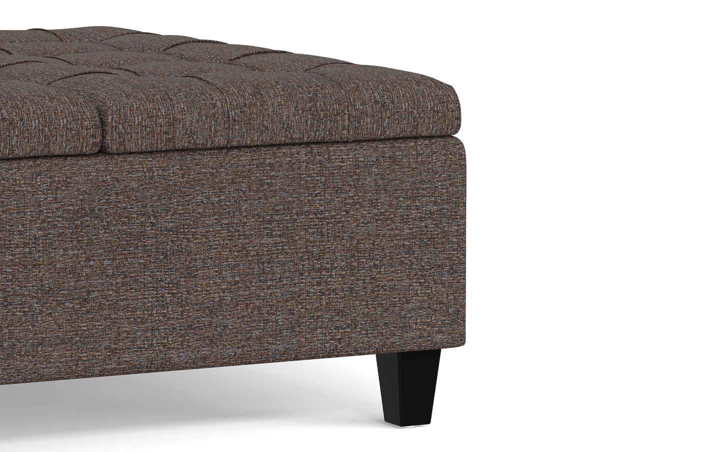Mink Brown Tweed Style Fabric | Harrison Coffee Table Storage Ottoman