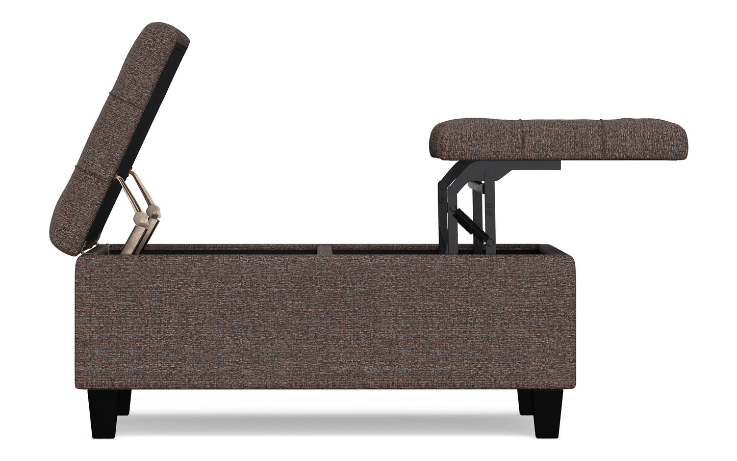 Mink Brown Tweed Style Fabric | Harrison Coffee Table Storage Ottoman