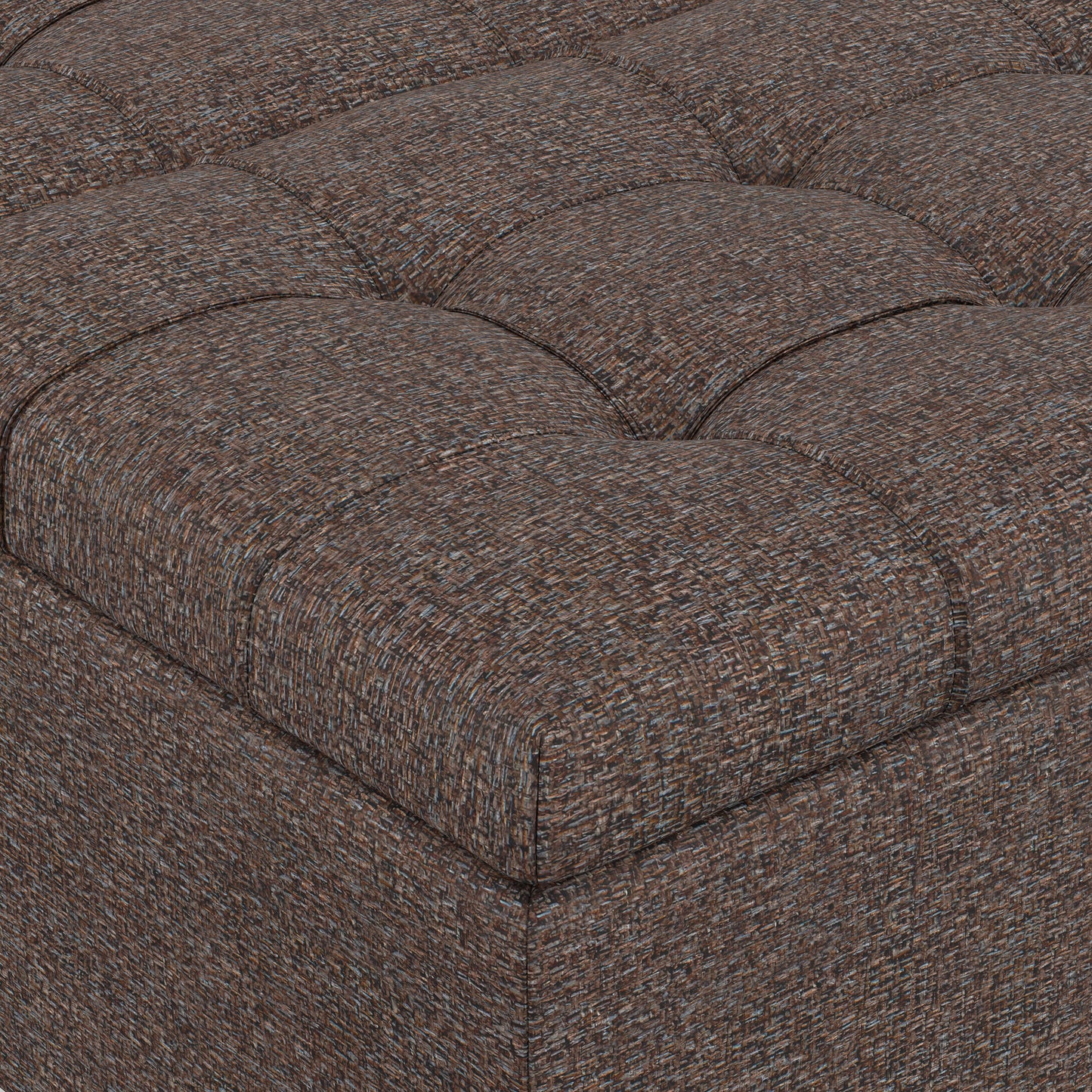 Mink Brown Tweed Style Fabric | Harrison Coffee Table Ottoman in Tweed