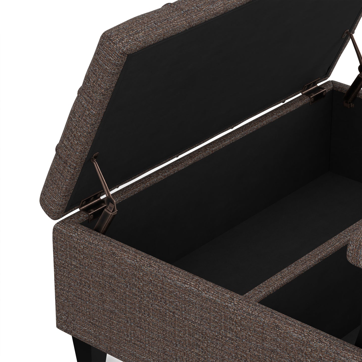 Mink Brown Tweed Style Fabric | Harrison Coffee Table Ottoman in Tweed