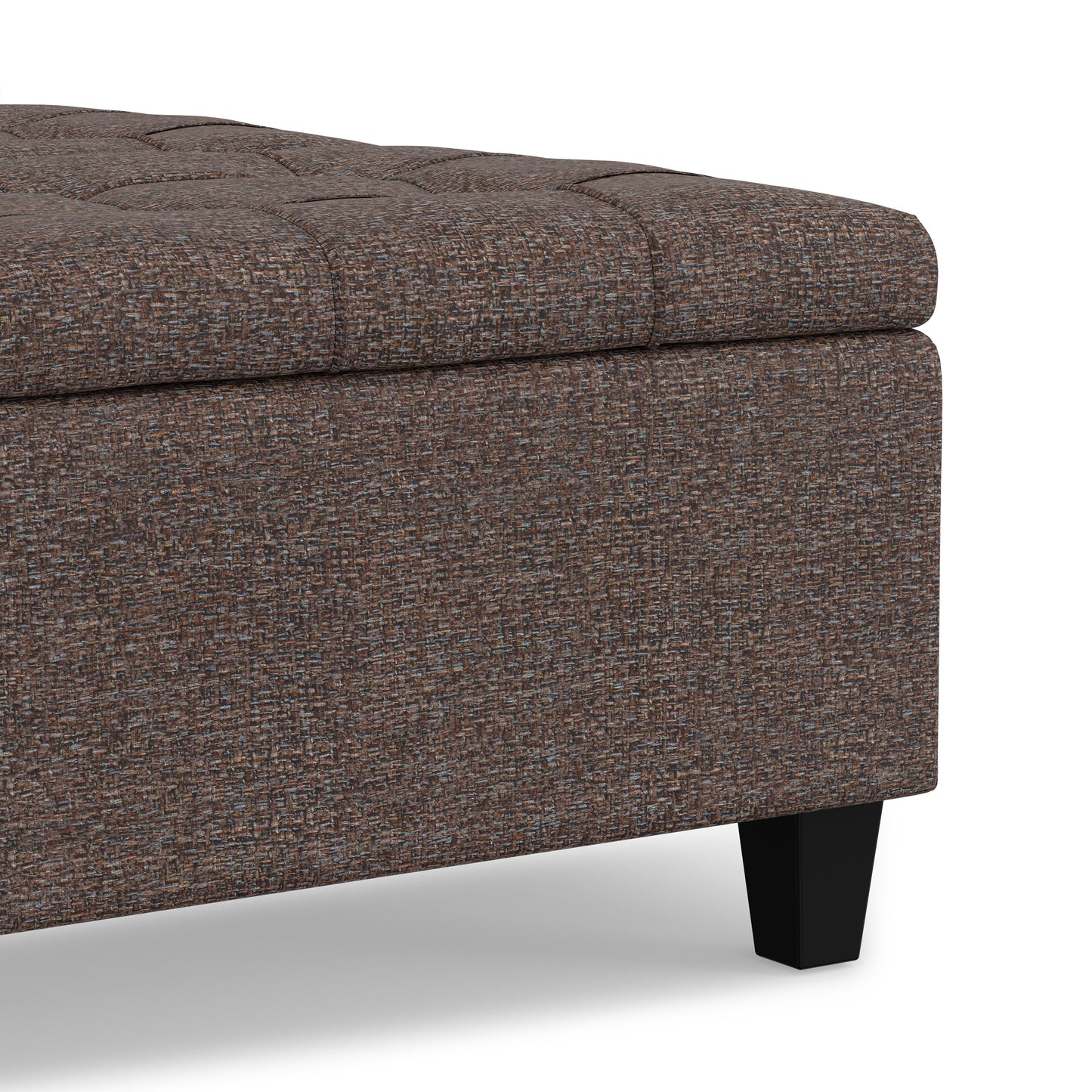 Mink Brown Tweed Style Fabric | Harrison Coffee Table Ottoman in Tweed