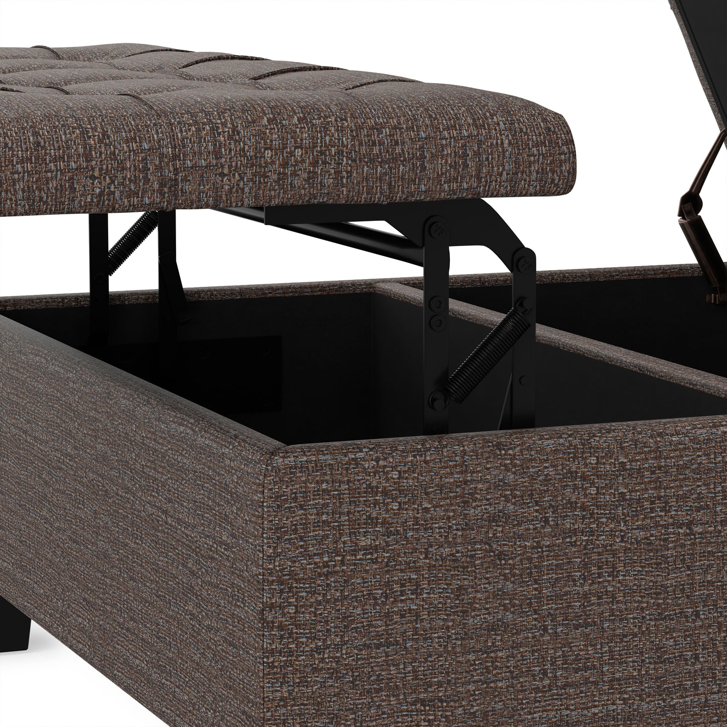 Mink Brown Tweed Style Fabric | Harrison Coffee Table Ottoman in Tweed