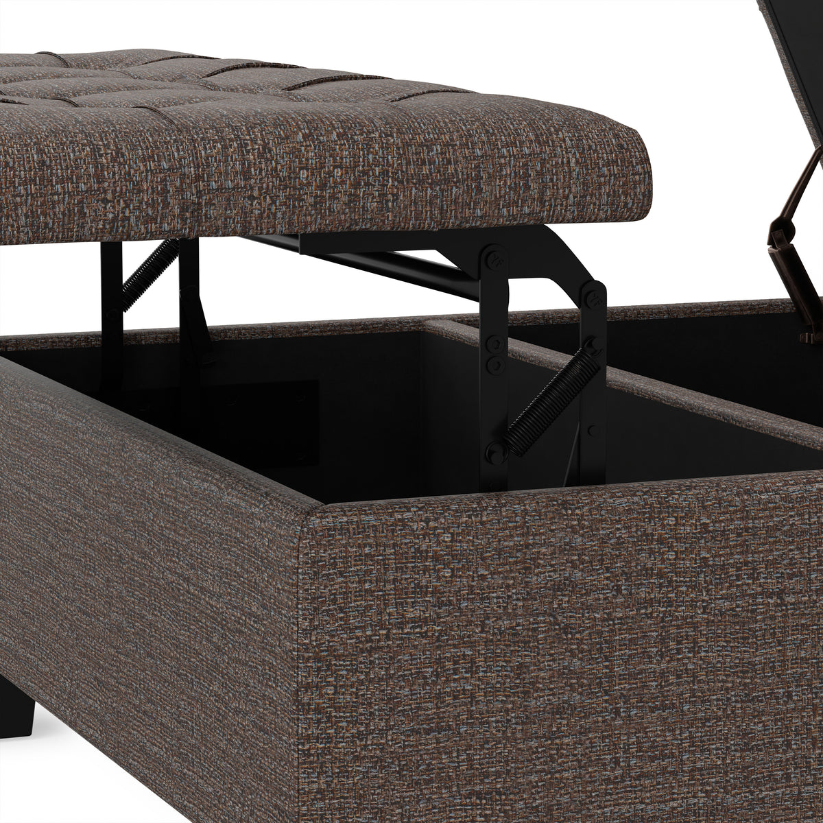 Mink Brown Tweed Style Fabric | Harrison Coffee Table Ottoman in Tweed