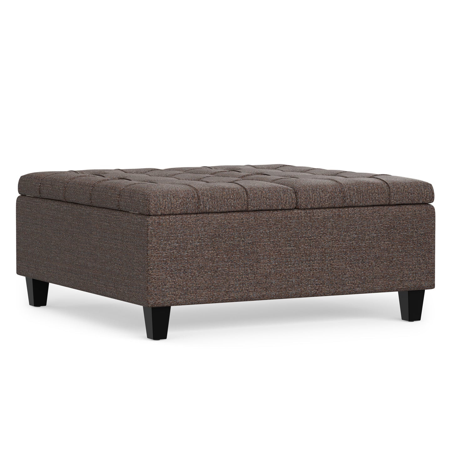 Mink Brown Tweed Style Fabric | Harrison Coffee Table Ottoman in Tweed