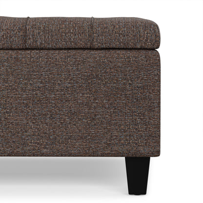 Mink Brown Tweed Style Fabric | Harrison Coffee Table Ottoman in Tweed