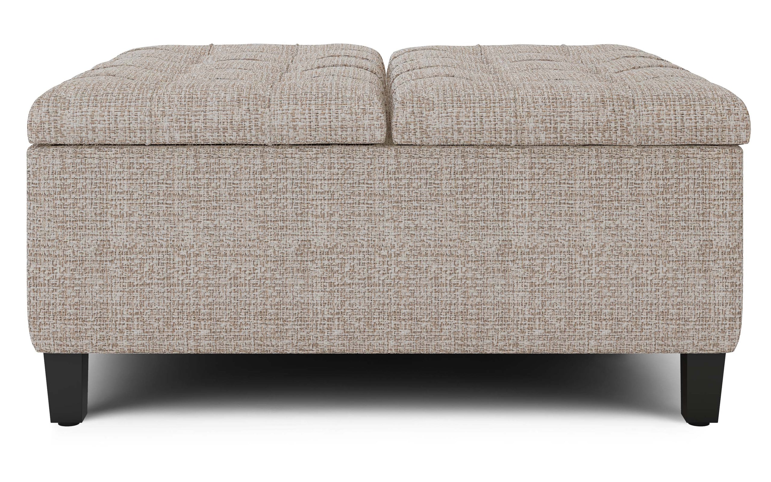 Platinum Tweed Style Fabric | Harrison Coffee Table Storage Ottoman