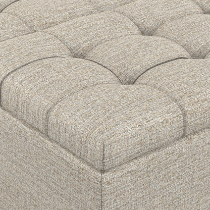 Platinum Tweed Style Fabric | Harrison Coffee Table Ottoman in Tweed