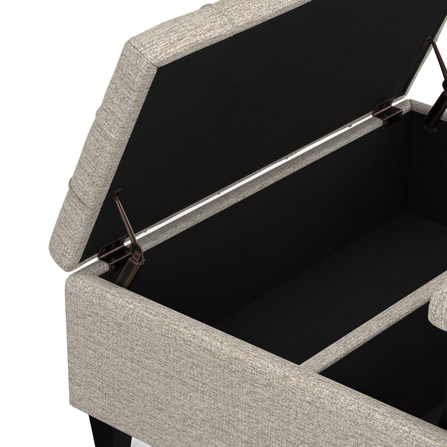 Platinum Tweed Style Fabric | Harrison Coffee Table Ottoman in Tweed
