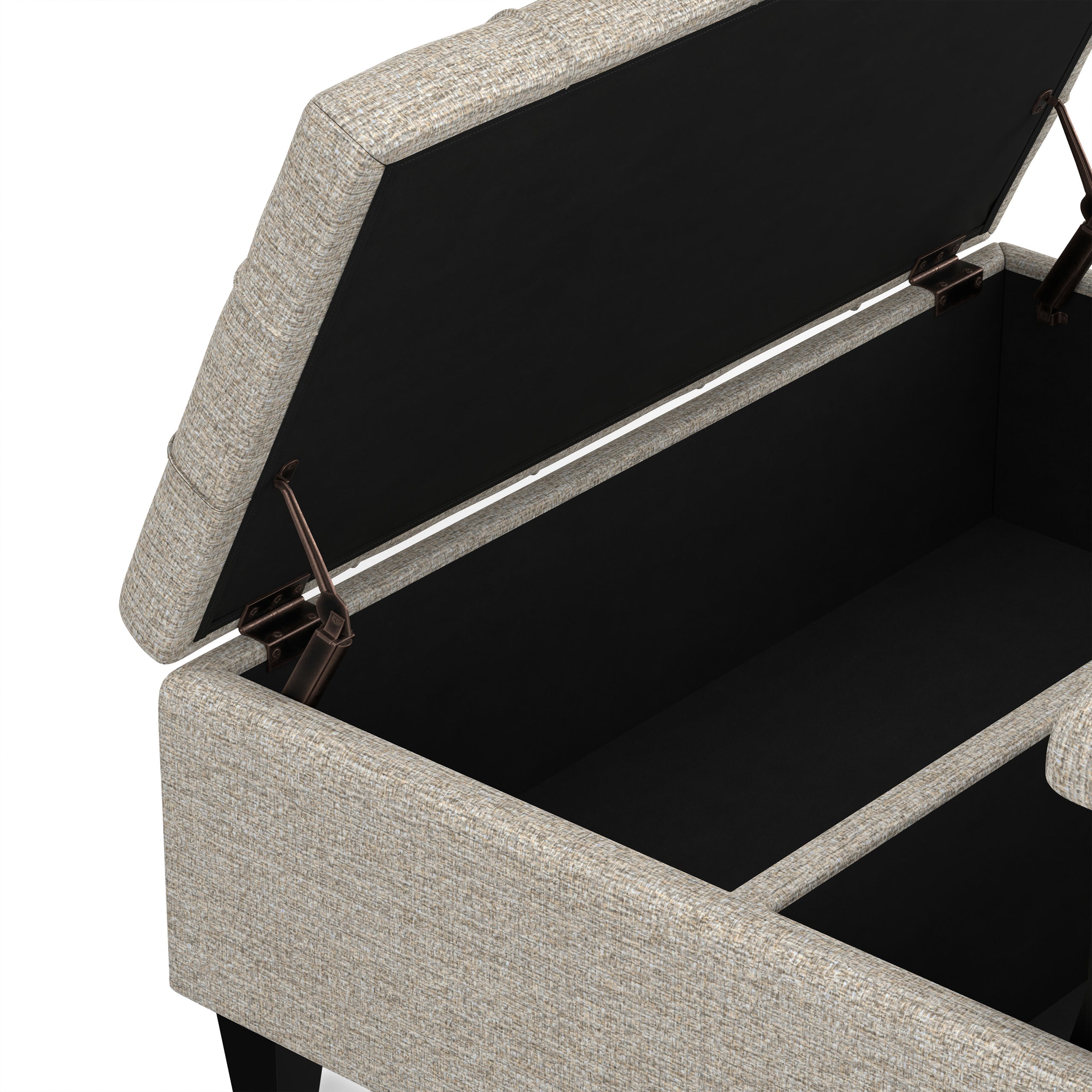 Platinum Tweed Style Fabric | Harrison Coffee Table Ottoman in Tweed