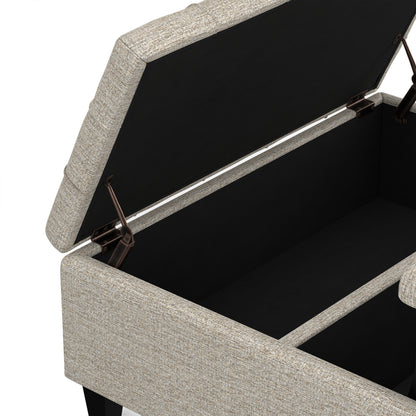 Platinum Tweed Style Fabric | Harrison Coffee Table Ottoman in Tweed