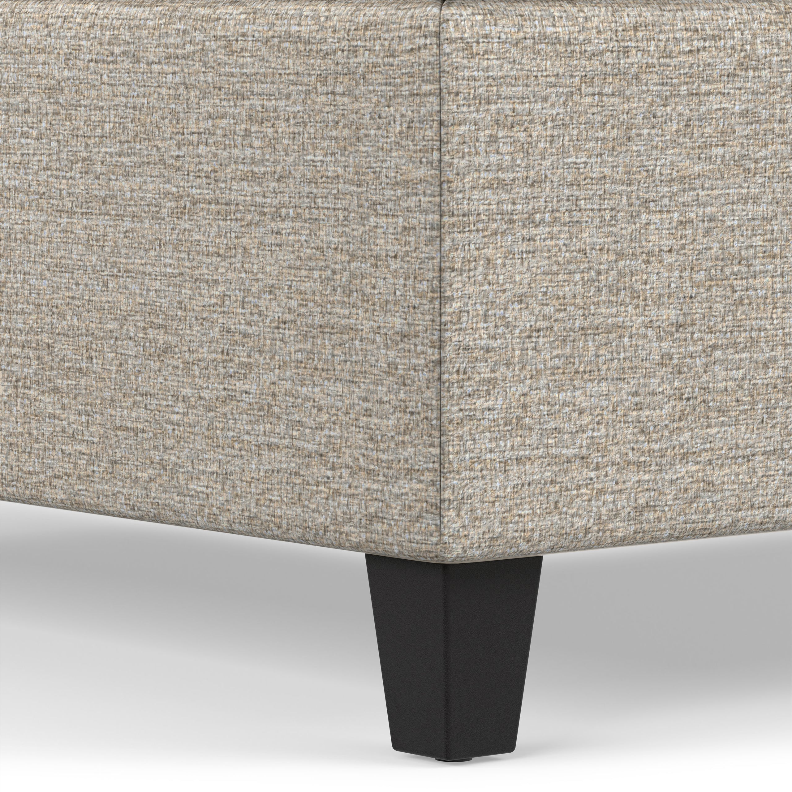 Platinum Tweed Style Fabric | Harrison Coffee Table Ottoman in Tweed