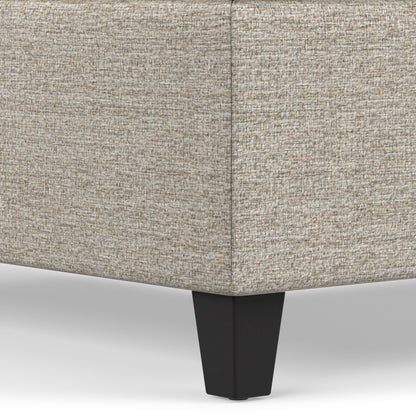 Platinum Tweed Style Fabric | Harrison Coffee Table Ottoman in Tweed