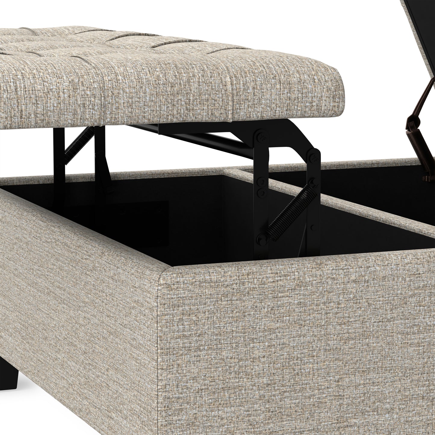Platinum Tweed Style Fabric | Harrison Coffee Table Ottoman in Tweed