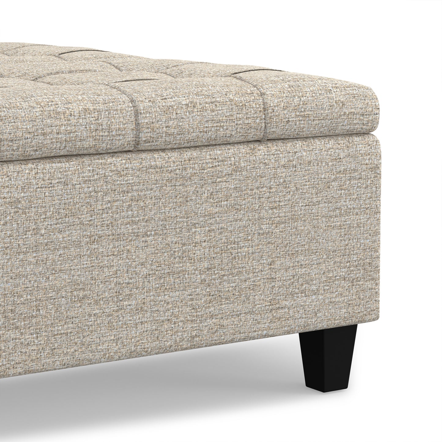 Platinum Tweed Style Fabric | Harrison Coffee Table Ottoman in Tweed