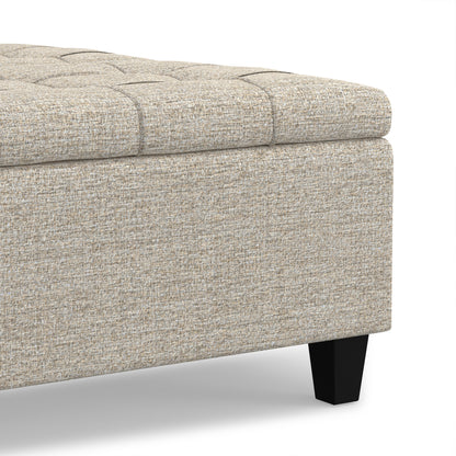Platinum Tweed Style Fabric | Harrison Coffee Table Ottoman in Tweed
