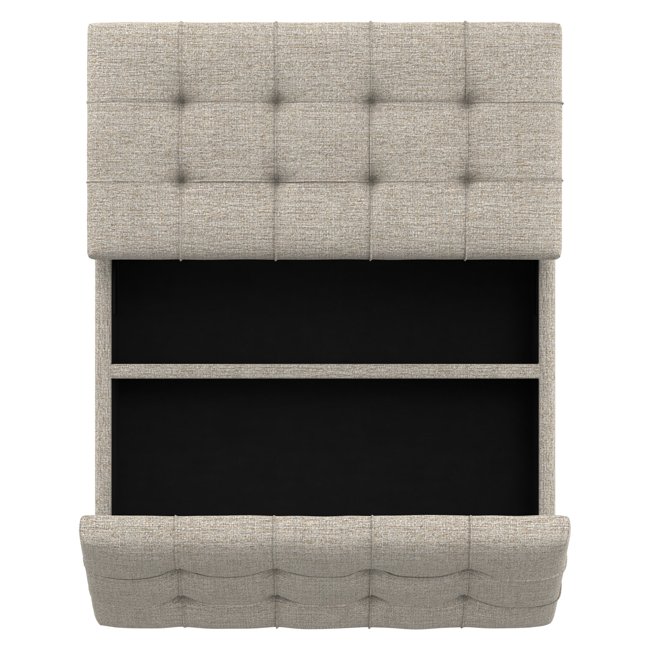 Platinum Tweed Style Fabric | Harrison Coffee Table Ottoman in Tweed