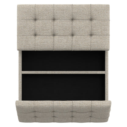 Platinum Tweed Style Fabric | Harrison Coffee Table Ottoman in Tweed