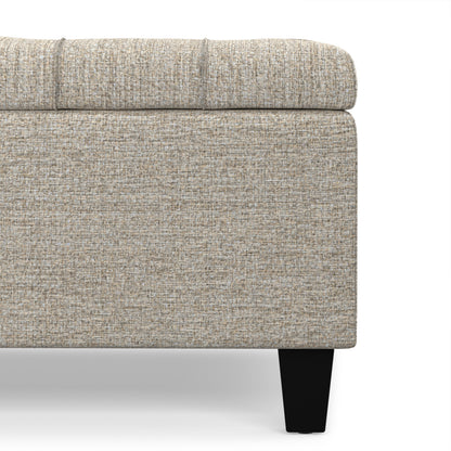 Platinum Tweed Style Fabric | Harrison Coffee Table Ottoman in Tweed